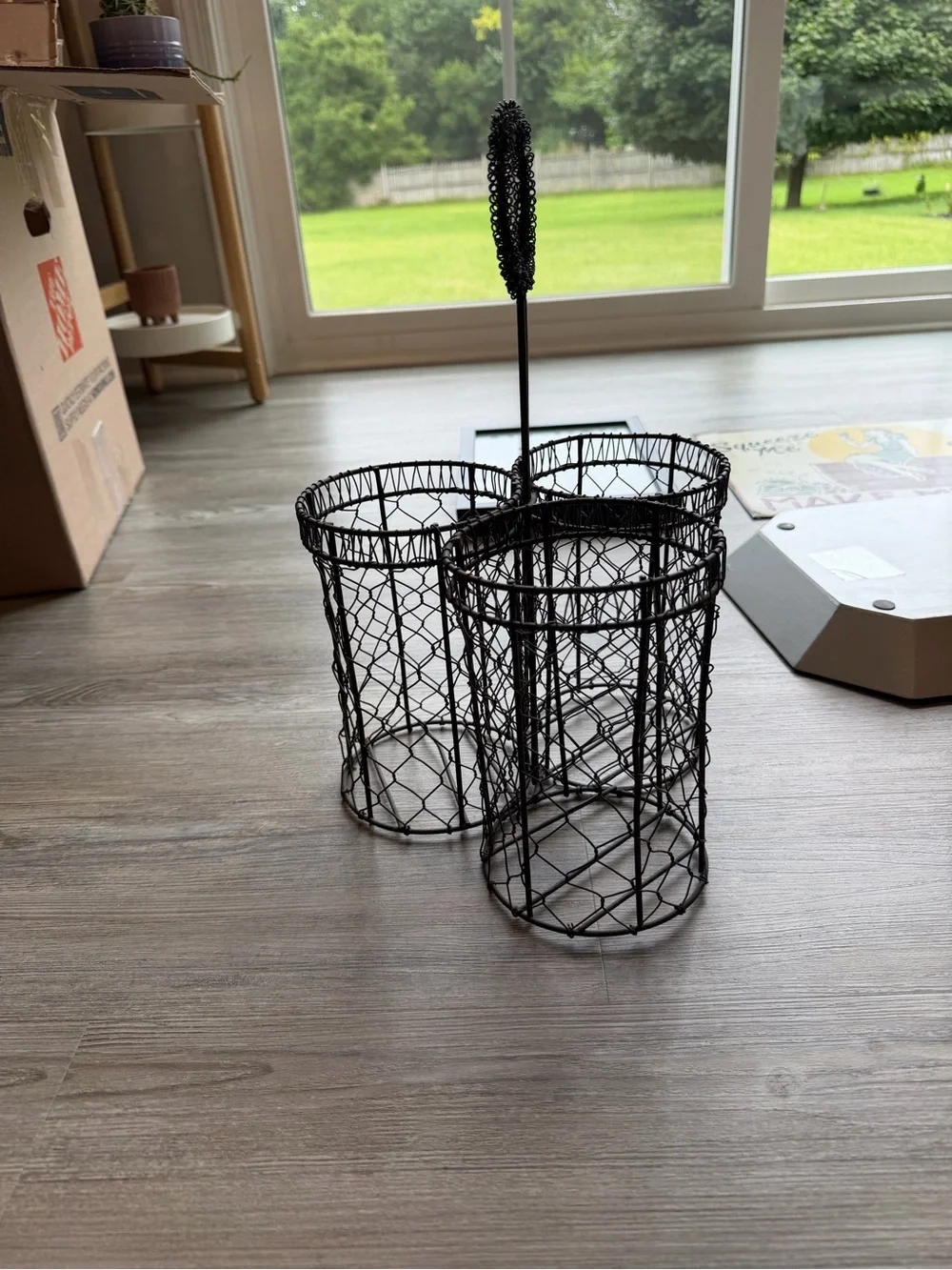 3 bottle wine holder for counter
